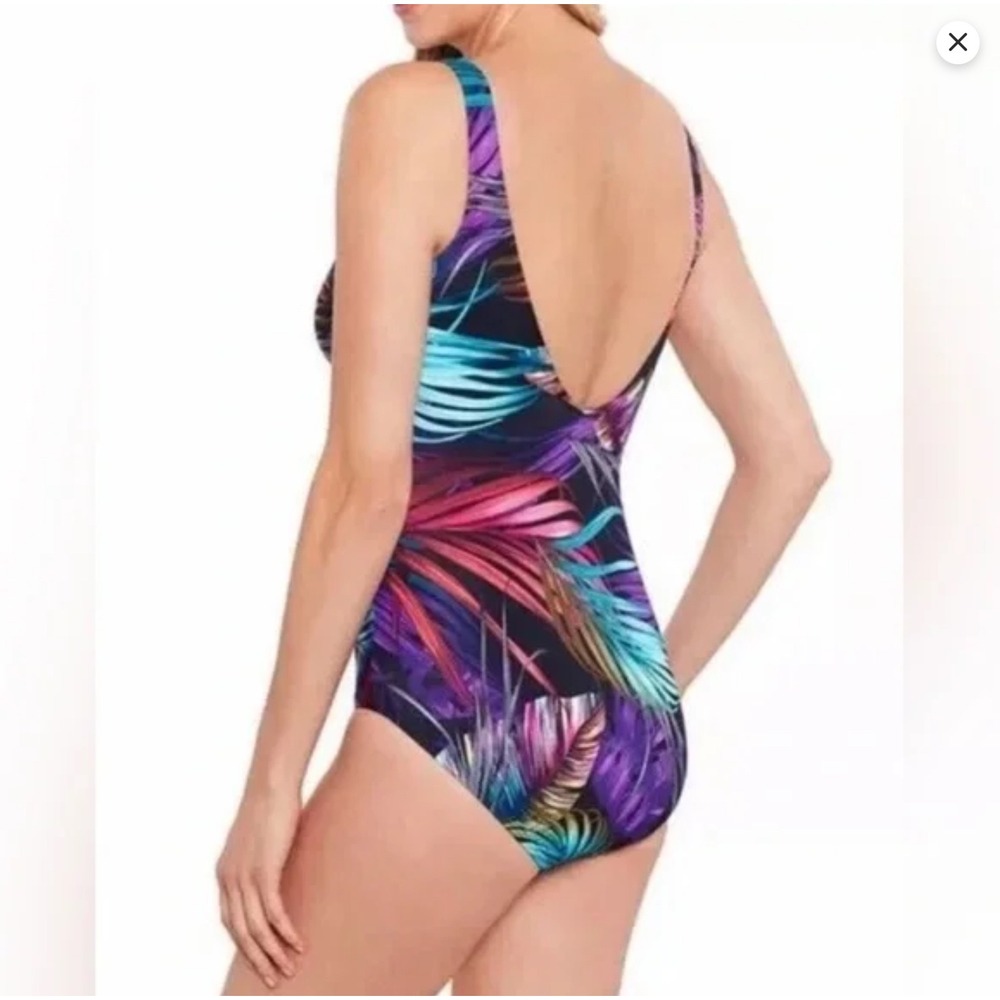 NWOT MIRADONNAMiradonna Women's Swimsuit by Miraclesuit Palm DesignSize 14 - Picture 2 of 8